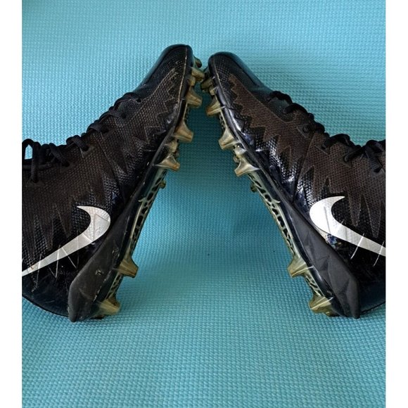 Nike Size 8 Mens Alpha Menace Pro Mid Football Cleats Black Silver - Picture 7 of 12
